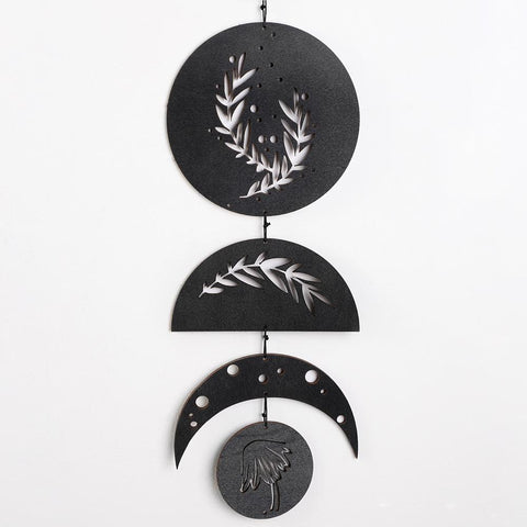 Wooden Moon Phase Garland Wall Decor-HA00234-Veeddydropshipping