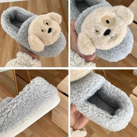 Men Home Slipper Flat Warm Plush Non Slip Fuzzy Cotton Shoes-BS01223-Veeddydropshipping