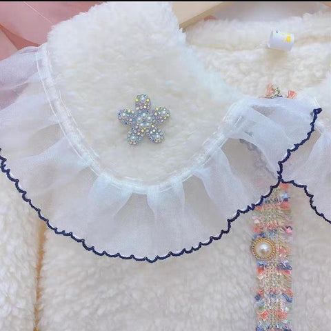 Kids Jackets Girls Winter Fur Coat Casual Toddler Clothes-Veeddydropshipping