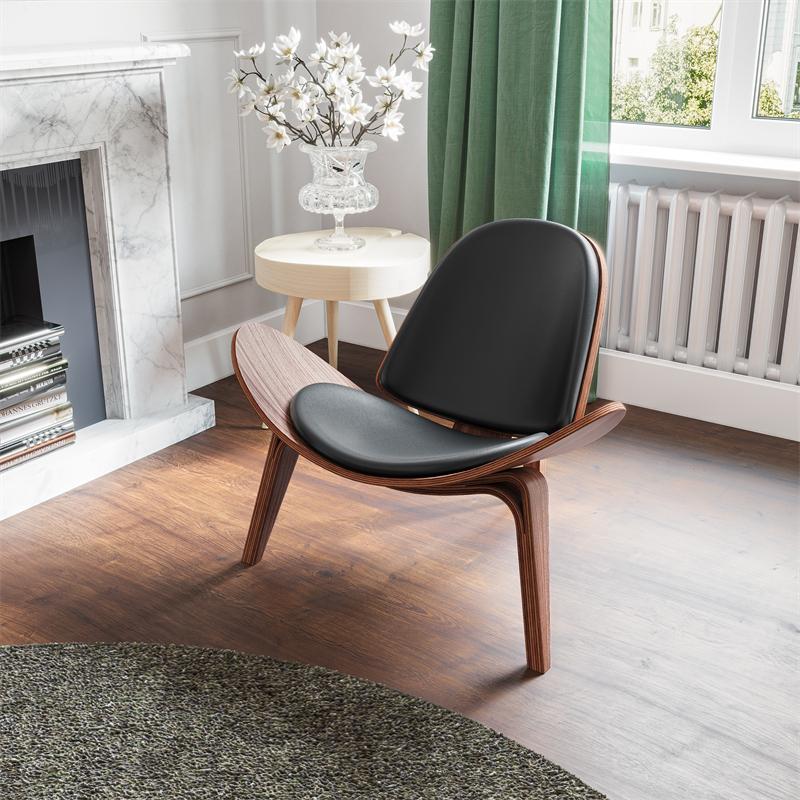 Replica Shell Chair Modern Tripod Lounge Chair-HA01688-Veeddydropshipping