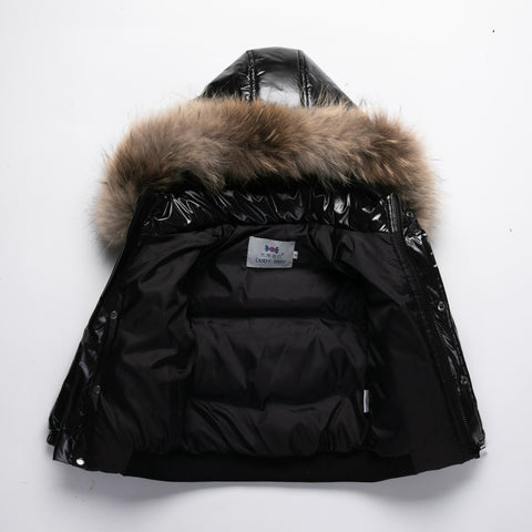 2023 Winter Down Jacket For Girl Real Fur Waterproof Shiny-TB01192-Veeddydropshipping