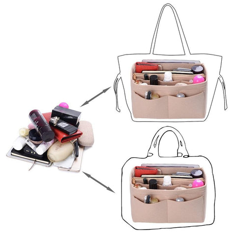 Felt Bag with zipper, Travel Inner Purse, Fit Cosmetic Bags-BS00544-Veeddydropshipping