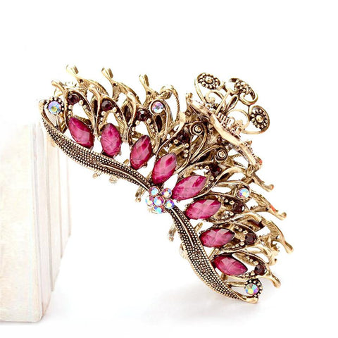 Rhinestone Metal Hair Claw Crab Accessories Jewelry -JW00503-Veeddydropshipping