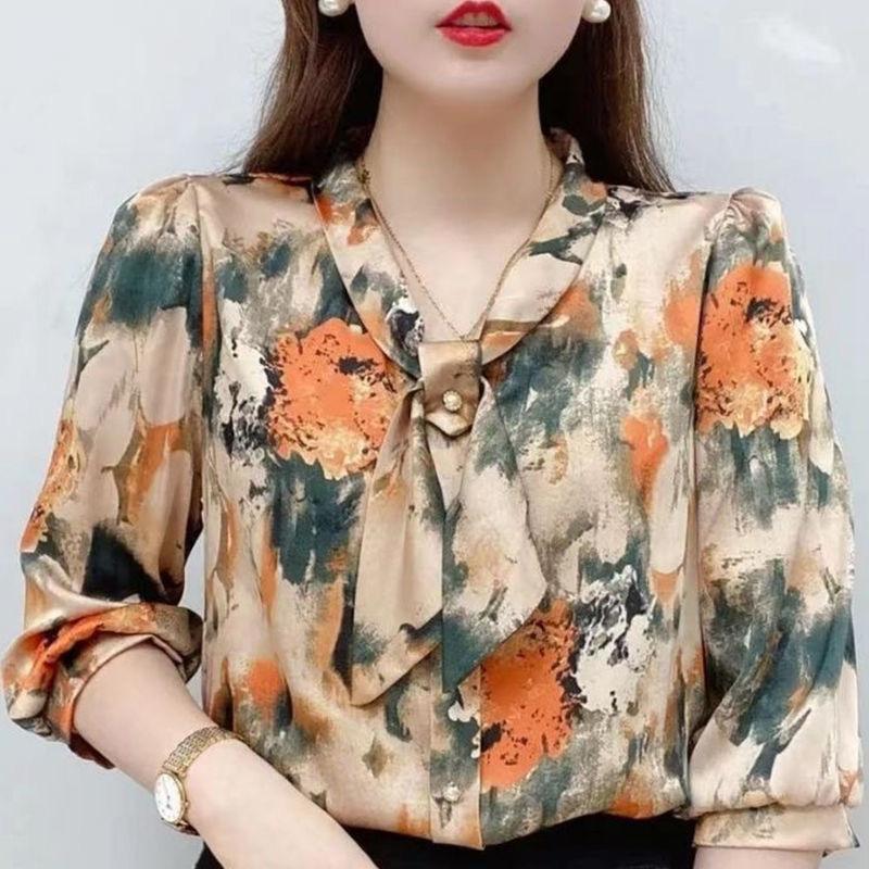 Women Spring Summer Style Chiffon Blouses Shirts-WF00006-Veeddydropshipping