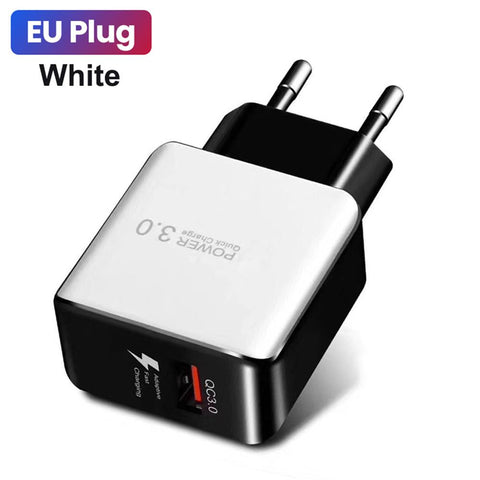 Quick Charge 3.0 USB Charger Universal QC 3.0 18W Fast Charging Adapter Wall Mobile Phone-PA00057-Veeddydropshipping