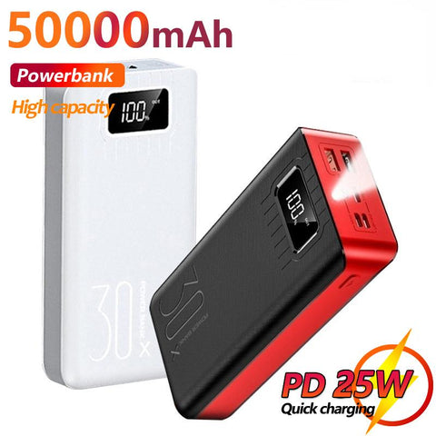 50000mAh Mobile Power One-way Fast Charging External Battery Digital Flashlight Fast Charging-PA00490-Veeddydropshipping