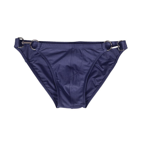 Color Fashion Briefs  Metal Buckle Swimming Trunks Sexy Close-fitting Hip-MF01649-Veeddydropshipping
