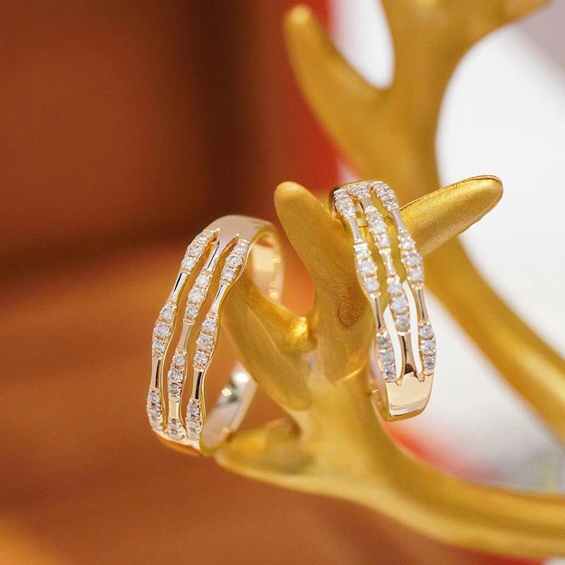 Fashion Gold Color Wedding Rings for Women Simple Stylish -JW01388-Veeddydropshipping