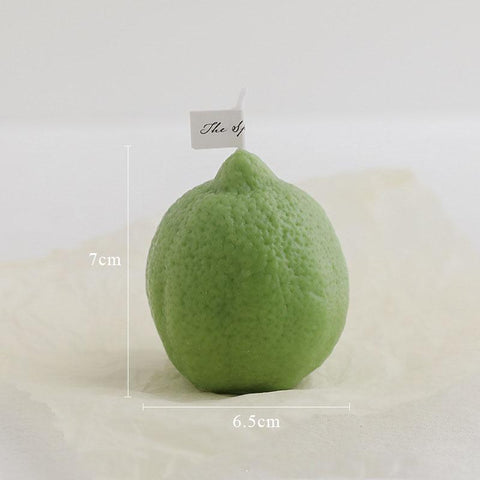 3D Aromatherapy Candle Lemon Shape Cheese Soybean Candle-HA00363-Veeddydropshipping
