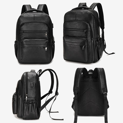 Teenage Backpacks Retro Fashion Schoolbag Man Multifunctional-BS00287-Veeddydropshipping