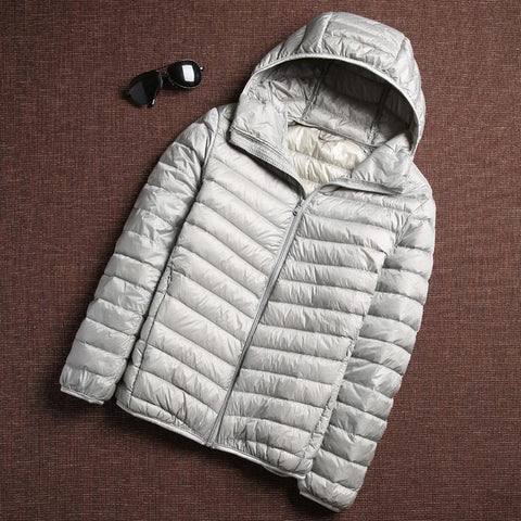 Light Duck Down Jacket Mens Korean Streetwear Feather-MF01235-Veeddydropshipping