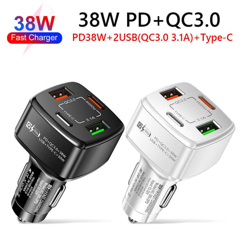 USB Car Charge Quick Charge QC3.0 PD USB-PA01178-Veeddydropshipping
