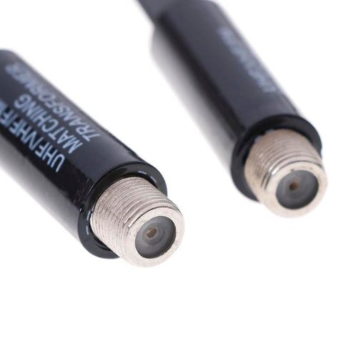 2Pcs UHF/VHF/FM/TV F cable 75-300 Ohm balun antenna matching transformer-CE01023-Veeddydropshipping