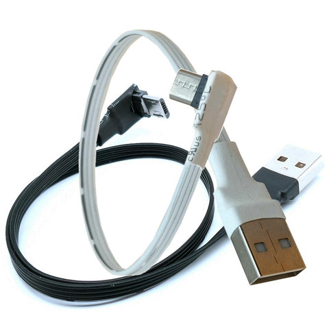 White Up Down Left Right Angled 90 Degree USB Micro USB Male to USB Male Data-CE00221-Veeddydropshipping
