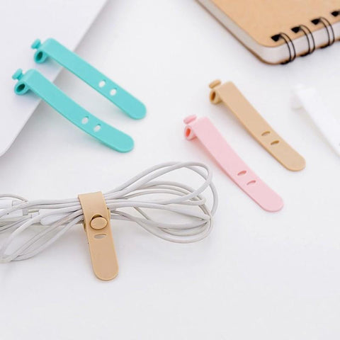 4 PCS Universal Cable Management Wire Cord Fixer Charger Organizer New Phone Cable Winder-PA00866-Veeddydropshipping
