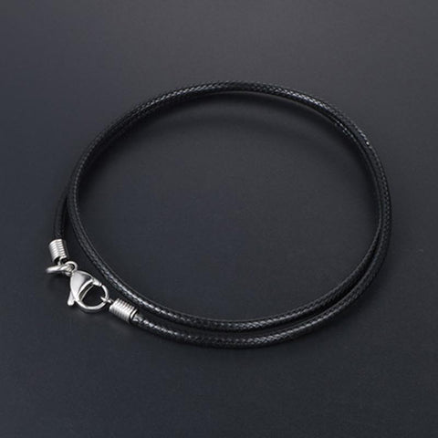 Leather Chain Necklace Handmade Braid Rope Long Necklace -JW01274-Veeddydropshipping