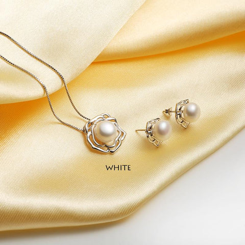 fashion big flower 925 sterling silver jewelry sets-JW01346--Veeddydropshipping