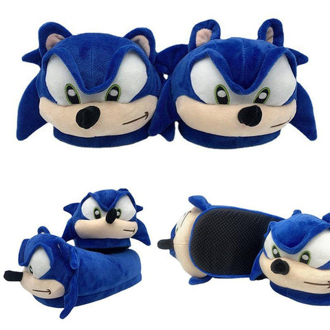 Slippers Cute Cartoon Sonic Furry Home Slippers Couple-BS01180-Veeddydropshipping