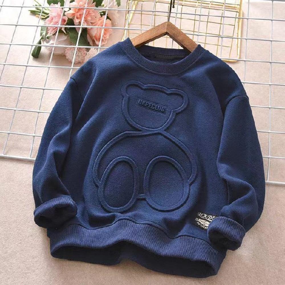 Spring Autumn Steel Print Bear Sweatshirt Boys Clothes-Veeddydropshipping