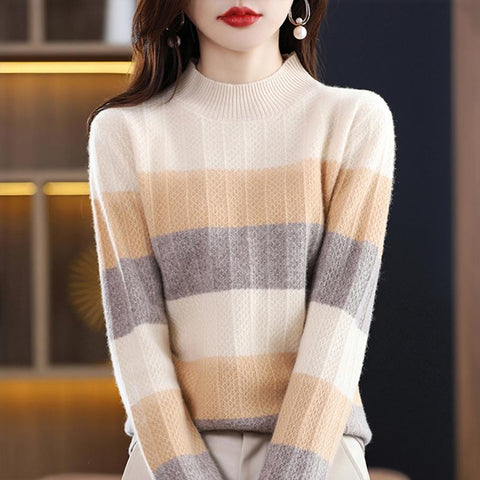 Sweater Women Knitwears Cashmere O-neck Pullovers-WF00026-Veeddydropshipping