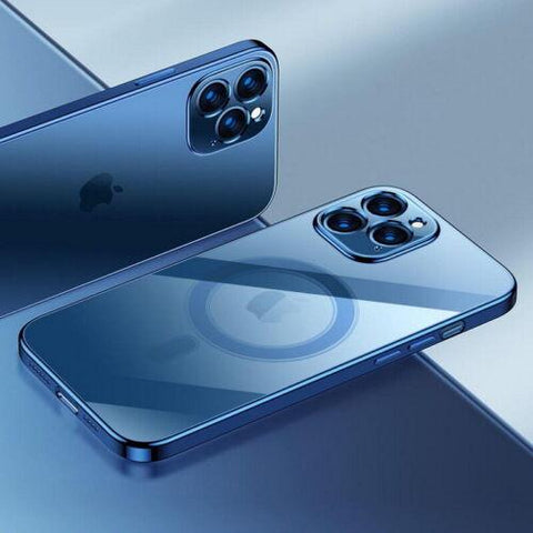 Case For iPhone 14 13 12 11 Pro Max XR XS X Shockproof Magnetic Silicone Cover-PA00107-Veeddydropshipping