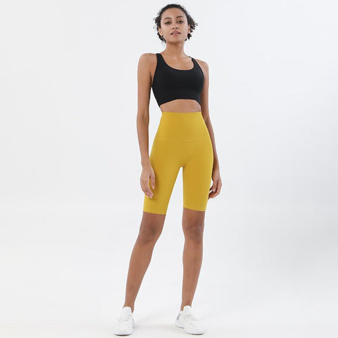 Nylon Yoga Clothing Gym Fitness Leggings Sports Bra Short Sets High Waist Elastic-OS00841-Veeddydropshipping