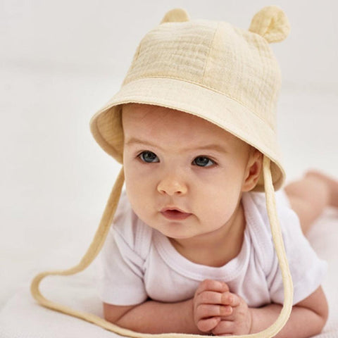 Spring Autumn Solid Color Soft Baby Bucket Hat Cotton Fisherman Hats Kids-TB00421-Veeddydropshipping