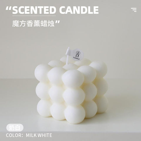Modern Home Decoration Big Cube Bubble Candle-HA00345-Veeddydropshipping