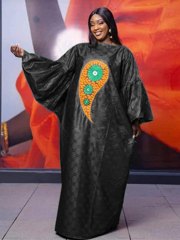 African Bazin Riche Dresses For Women-WF01667-Veeddydropshipping
