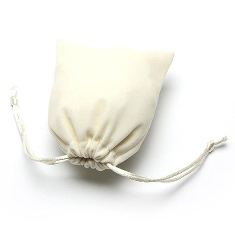 Beige Velvet Bag Pouches Small Size Jewelry Gift Display -JW01674-Veeddydropshipping