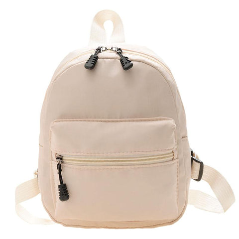 Trend Nylon Female Bag Small School Bags White Rucksack For-BS00021-Veeddydropshipping