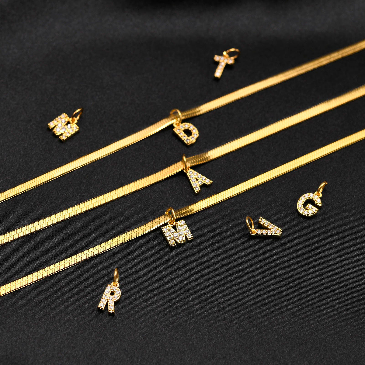 Women Tiny Letter A-Z Initial Necklaces Stainless Steel Jewelry-JW01177-Veeddydropshipping