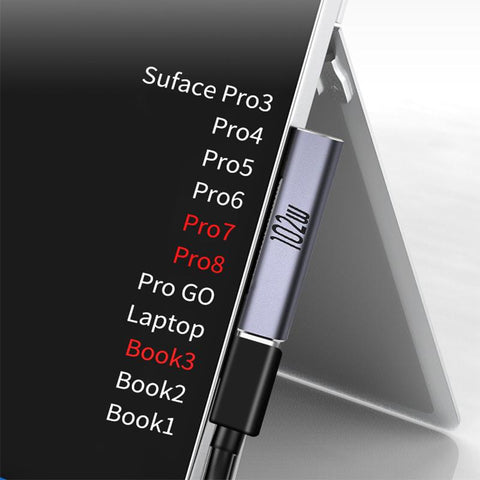 For Microsoft Surface Pro X 8 7 6 5 4 3 Go Book to USB Type C PD Fast Charging Plug -CE00118-Veeddydropshipping