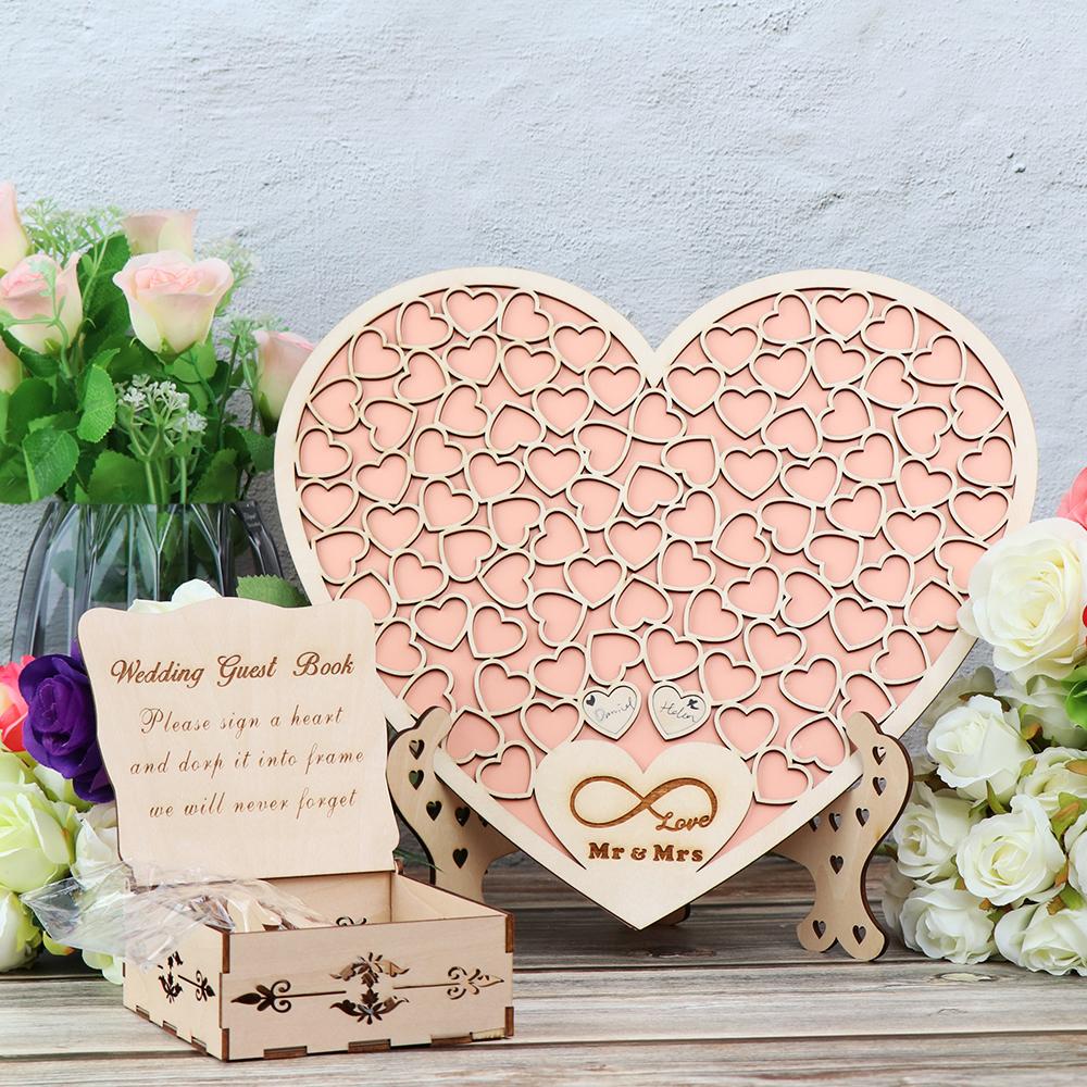 Signature Guest Book Wooden Eternal Love Series-HA00743-Veeddydropshipping