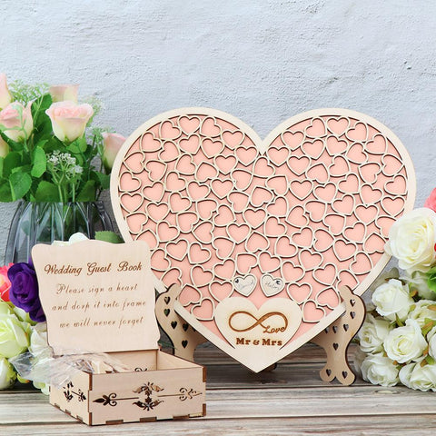 Signature Guest Book Wooden Eternal Love Series-HA00743-Veeddydropshipping