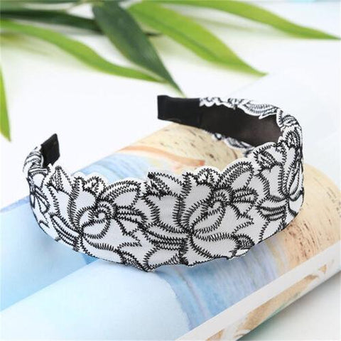 Ladies Wide Fabric Head Hairband-WF01094-Veeddydropshipping