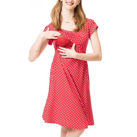 New Maternity Dresses Pregnant Women Nursing Dress Breastfeeding-TB00612-Veeddydropshipping