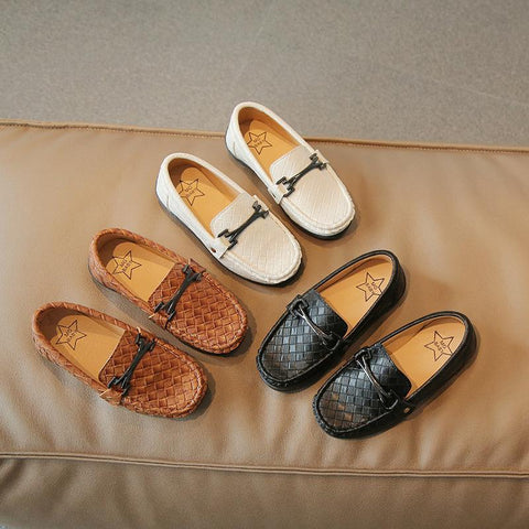 Children Leather Shoes 2022 Spring and Autumn New Boys Moccasin Shoes-TB00116-Veeddydropshipping