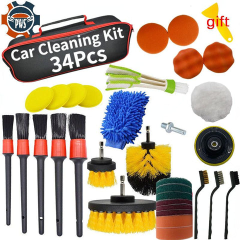 New Car Detailing Brushes Set Brushes for Automotive Cleaning-AM00466-Veeddydropshipping