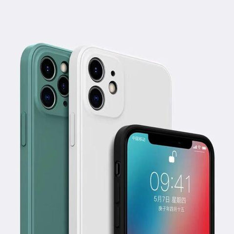 For iPhone 13 12 11 Pro Max XS XR 8 7 Plus SE Liquid Silicone Case Camera Cover-PA00103+Veeddydropshipping
