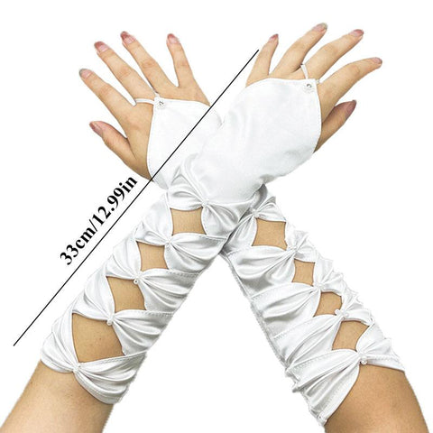 Teal Arm Warmers Long Wedding Gloves-WF01185-Veeddydropshipping