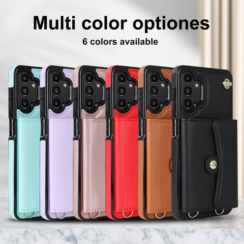 Luxury Leather Phone Case For Samsung Galaxy A73 A71 A70 A53 A52 A51 A50-PA00233-Veeddydropshipping