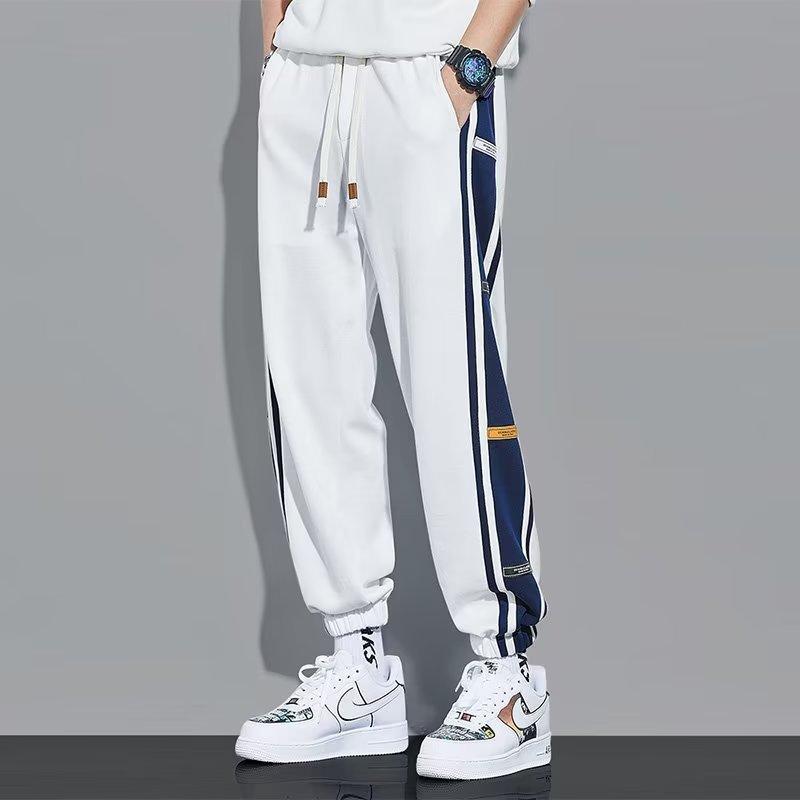 Hop Joggers Men Letter Ribbons Cargo Pants Pockets