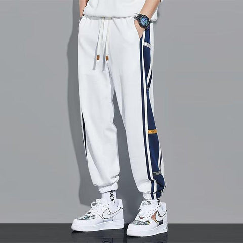 Hop Joggers Men Letter Ribbons Cargo Pants Pockets