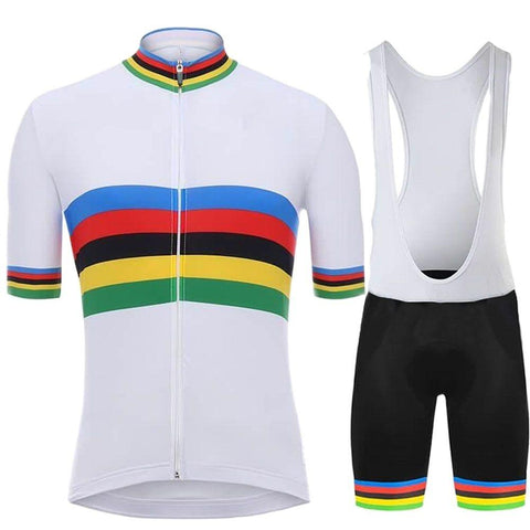 2020 World Champion Cycling Jersey Set White Pro Cycling Clothing Road Bike -OS00460-Veeddydropshipping