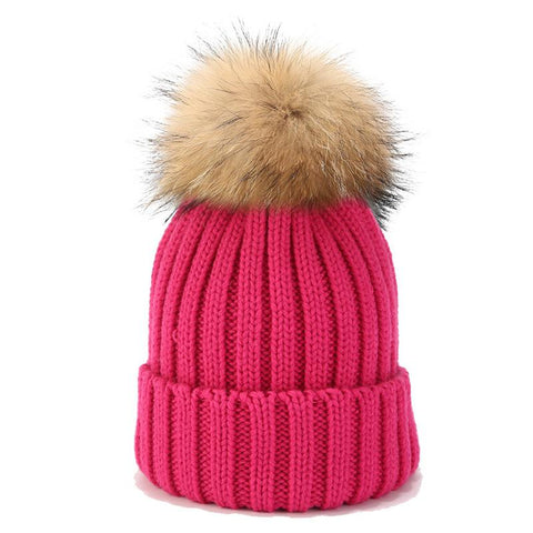 Women Winter PomPom Beanie Hat With Name-MF00983-Veeddydropshipping