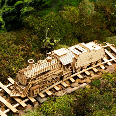 Train Model 3D Wooden Puzzle Toy Assembly Locomotive Model Building-TB01488-Veeddydropshipping
