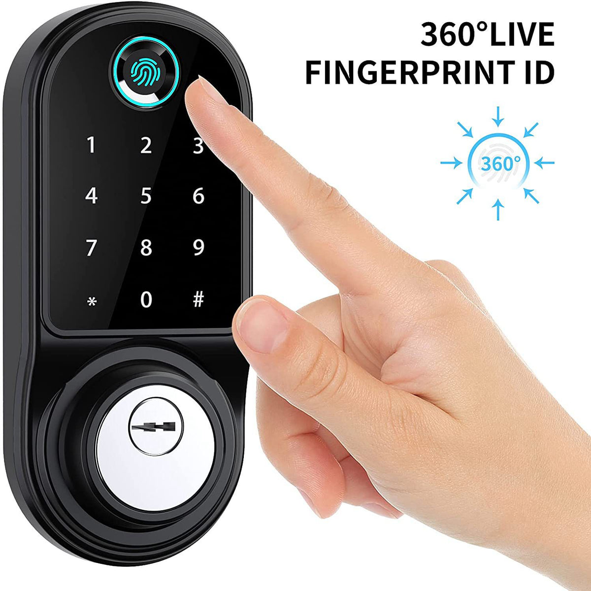 Deadbolt Eletronic Fingerprint Digital Door Lock Touch-CO00600-Veeddydropshipping