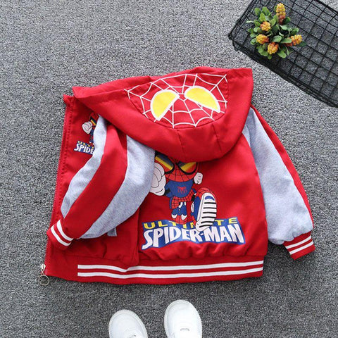 Spiderman Cardigan Jackets Girls Boys 2023 Spring Autumn Long Sleeve-TB01190-Veeddydropshipping