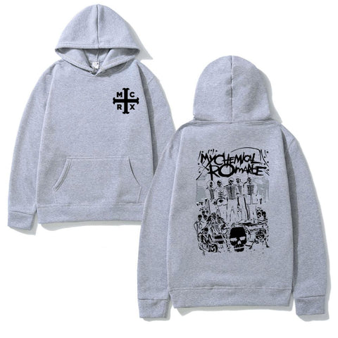 Printed sweatshirt hip-hop trend black hooded pullover-Veeddydropshipping